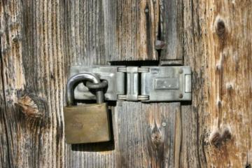 IMage of a padlocked door