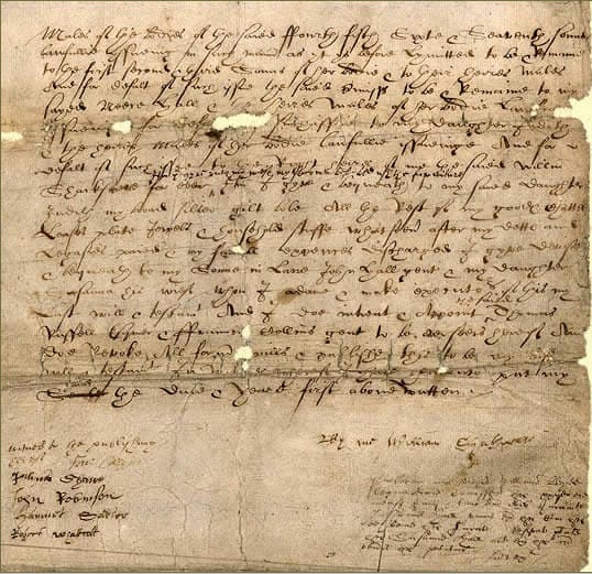 Shakespeare's will