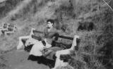 Peggy Wright on honeymoon 1954