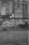 Peggy Wright on honeymoon 1954 (believed to be at Bolsover Castle)